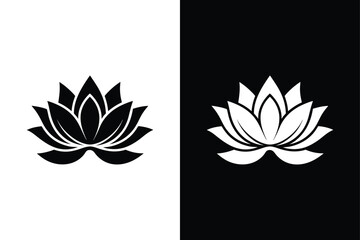 Lotus flower logo. Vector illustrations isolated on white background.