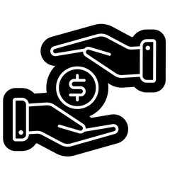 Donation, Giving money Icon