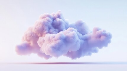 fluffy cloud rendered in 3d against a clean white background, creating a light and airy feel, ideal for conveying freedom and imagination in an abstract format