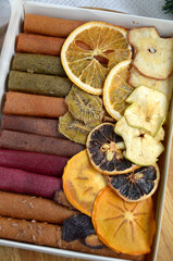 dried fruits apple pear coconut orange persimmon