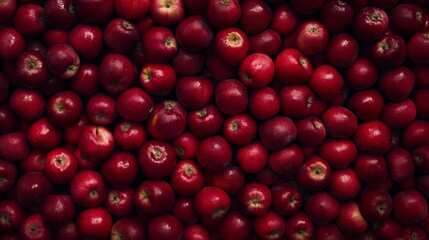 An abundance of red apples. Juicy and delicious. An apple background. Excellent quality image
