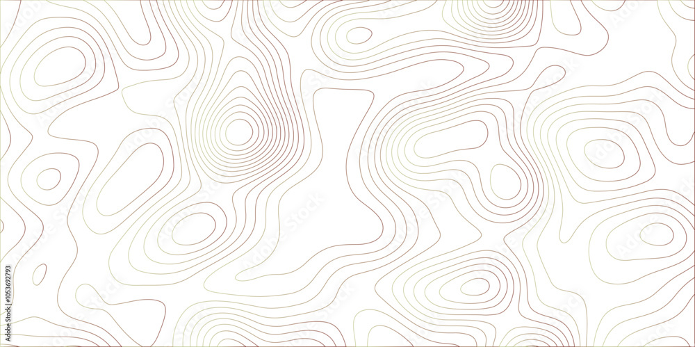 Poster Abstract white colorful gradient Topographic line map background. Contour elevation topographic and textured Background Modern design with White background with topographic wavy pate for decoration.	