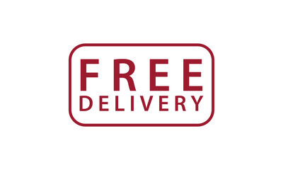 Free delivery button for online shop website. Vector illustration of button, bubble banner, modern, symbol, click , banner, post.