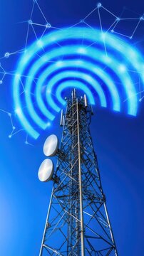 Stjepan Pleter beside a radio tower, symbolizing technological innovation and information transfer under a clear blue evening sky