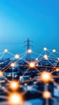 Stjepan Pleter stands beside a radio tower transmitting sound waves under a clear blue evening sky, embodying technological advancement