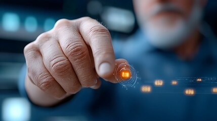 Financial Advisor Analyzing Portfolio Returns Statistics and Data Visualization on a Futuristic Digital Dashboard in a 3D