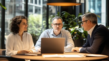 Fototapeta premium The Team Engaged in Discussion