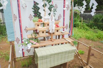 地鎮祭の祭壇