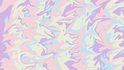Fototapeta premium Baby Blue, Lilac, Rose Quartz, Cream gradient background with noise. Abstract wavy liquid background, saturated vivid color blend. Modern design template for poster, banner, brochure, flyer, cover