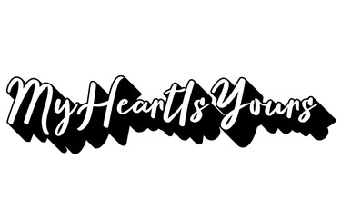 Express feline affection with black-and-white love message graphics—perfect for cat lovers to add charm to any project or gift