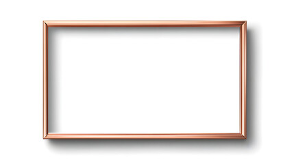 Elegant Copper Picture Frame Mockup - Empty Frame Design