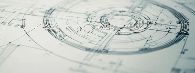 Engineering Blueprint Design, intricate technical drawings, structured layout, precise measurements, ideal for engineering projects, innovative design elements