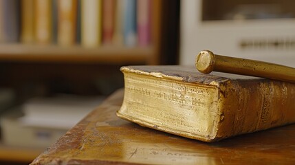 Antique Book with Golden Detailing