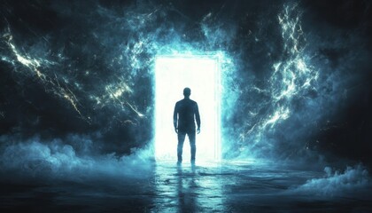 Fototapeta premium Man at The Portal.