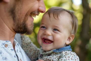 AI generated picture of happy holiday father day