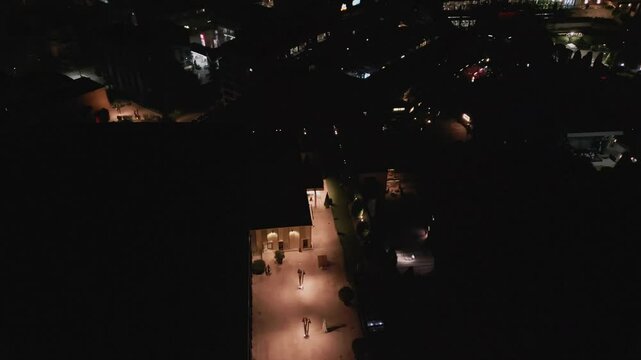 college town of Lasi, Romania at night