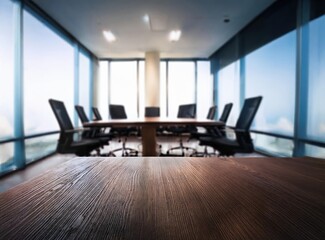 Fototapeta premium view of a boardroom, modern office interior