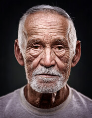 Obraz premium Dramatic Portrait of Old Man Face