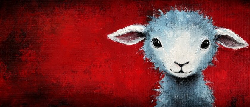 one at the sheeps' center and another in the paintings'