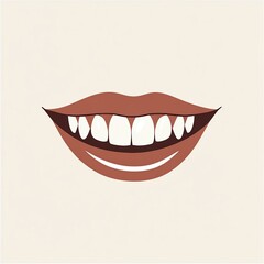 Fototapeta premium minimalistic vector illustration of a womans smile