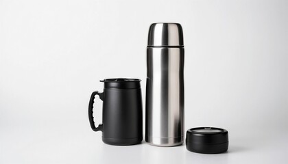Thermos on white background, isolated 
