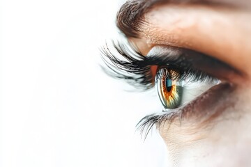 Close-up side view of human eye