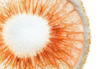 Macro close-up of fresh grapefruit slice