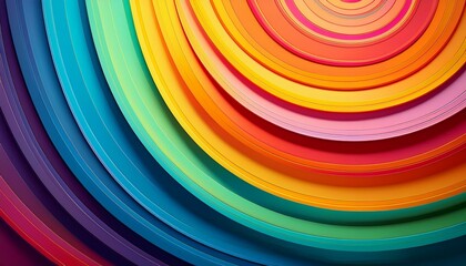 Vibrant abstract background with colorful circular rings, ideal for minimalistic designs and modern graphic projects that require a lively touch.