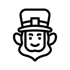 Obraz premium Leprechaun avatar outline style
