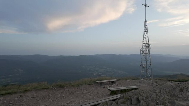 Smerek Peak on Bieszczady mountains, Poland. Part of Carpathians.