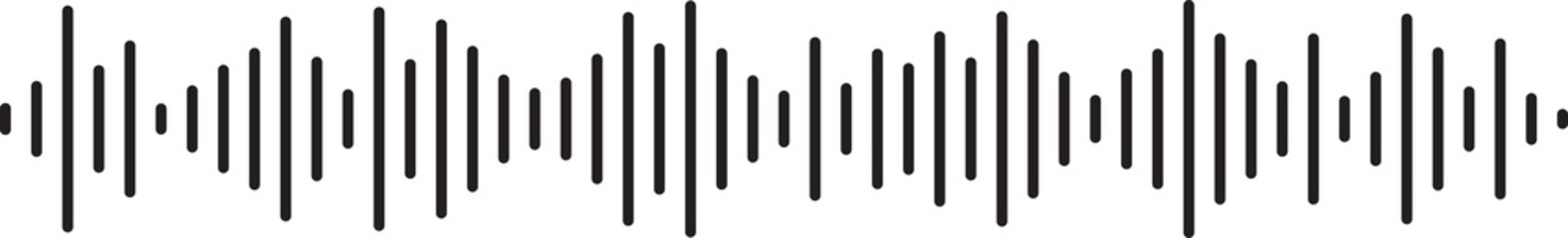 Radio wave icon black color sound wave