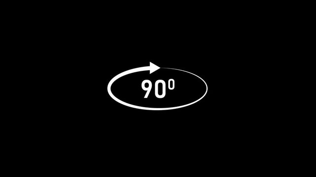 90 degree rotate view icon animation 4k animated background