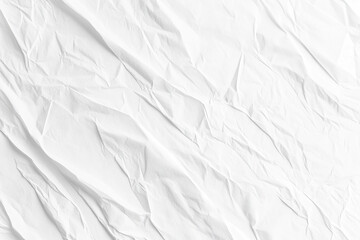 Obraz premium White Crumpled Paper Texture for Backgrounds and Overlays
