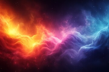 Obraz premium Abstract fiery and icy nebula with stars in the background.