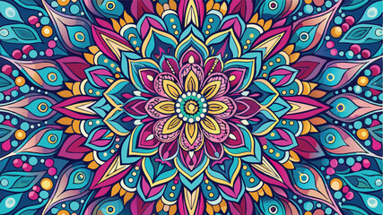 Intricate Mandala Pattern Abstract Design for Backgrounds and Digital Art