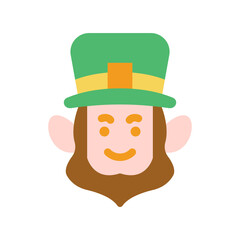 Leprechaun avatar flat style