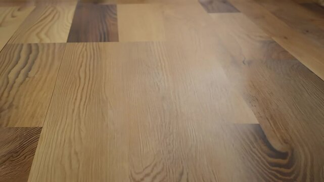 close-up texture of wooden parquet with natural pattern. Video 4k