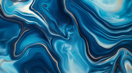 Abstract Blue and Gold Marble Texture Background