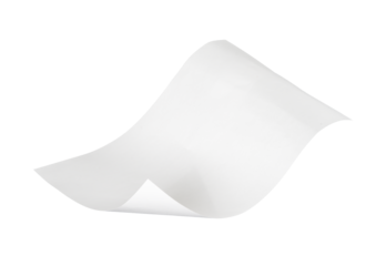 white paper sheet isolated