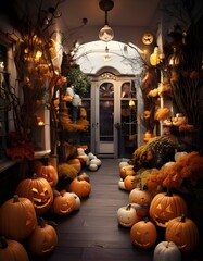 Obraz premium halloween pumpkin and pumpkins