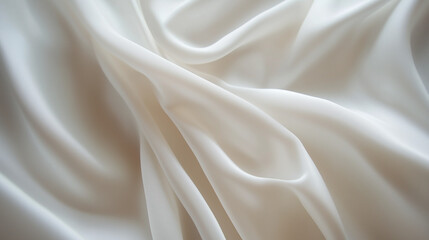 Obraz premium Abstract White Fabric Texture Background, Draped Smooth Surface