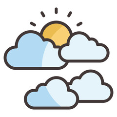 Foggy Morning  Icon Element For Design