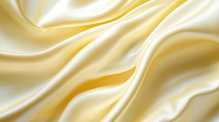 Obraz premium Elegant background featuring soft wavy folds in pale yellow silk satin Ideal for banners and promotional materials