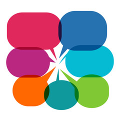 speech bubbles, communication concept, vector illustration-1