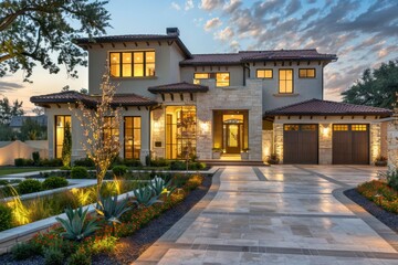 Fototapeta premium Exterior of a modern luxury home