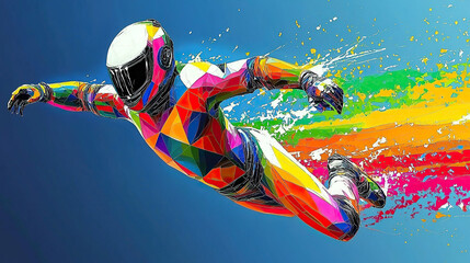 Creative portrait of a superman