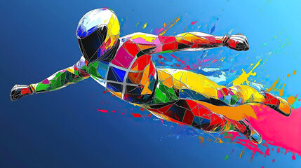 Creative portrait of a superman