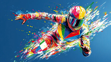 Creative portrait of a superman