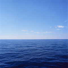 Obraz premium a flat blue ocean, a flat ocean