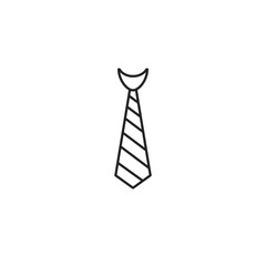 Black outline doodle necktie illustration concept of fashion, office suit, business clothes, elegance dress, formalwear or garment design to be decoration symbol, icon, element vector in graphic work.